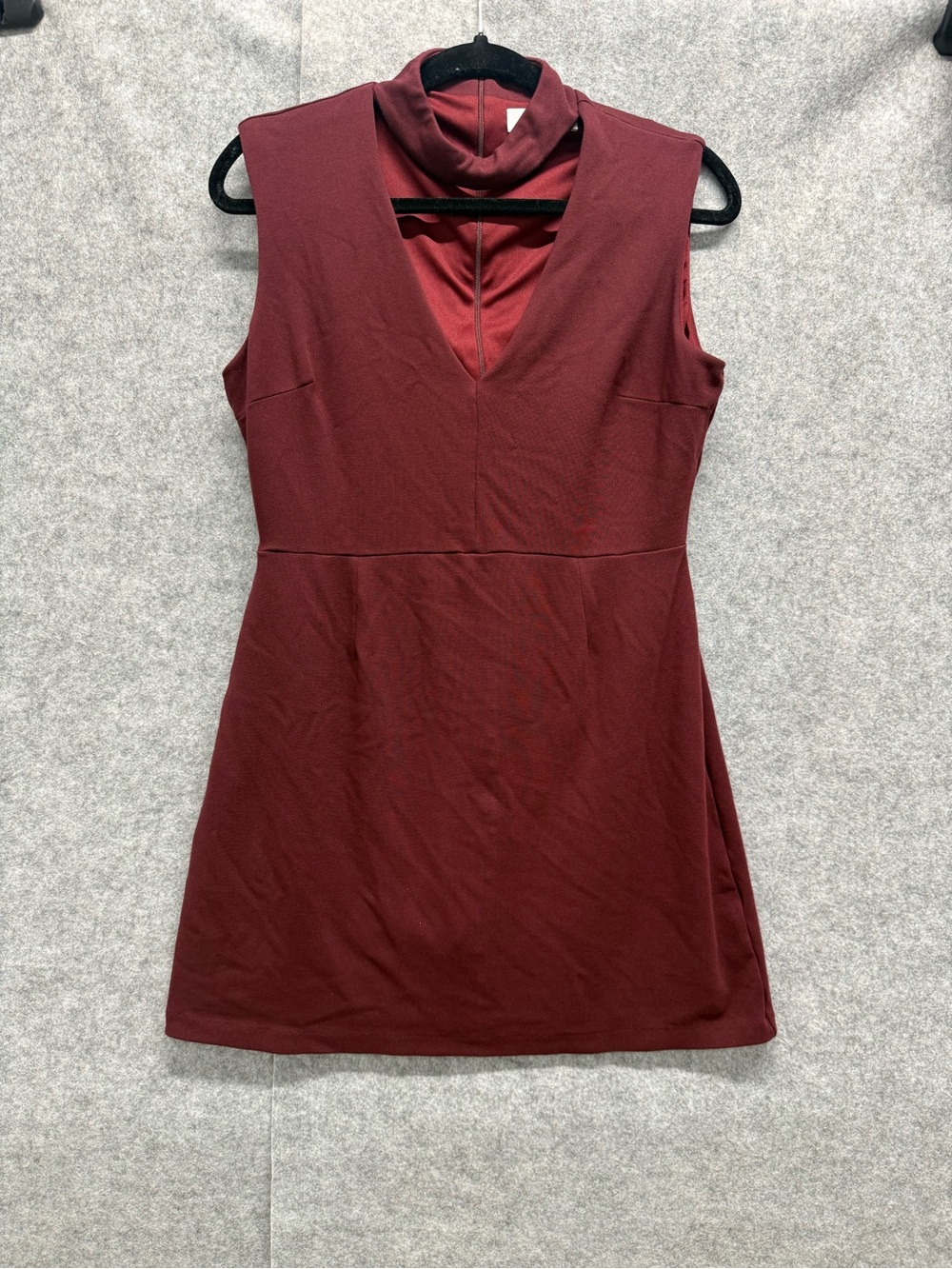 Bailey 44 Sleeveless Mock-Neck Mini Dress Dark Red - Womens L - Business Casual
